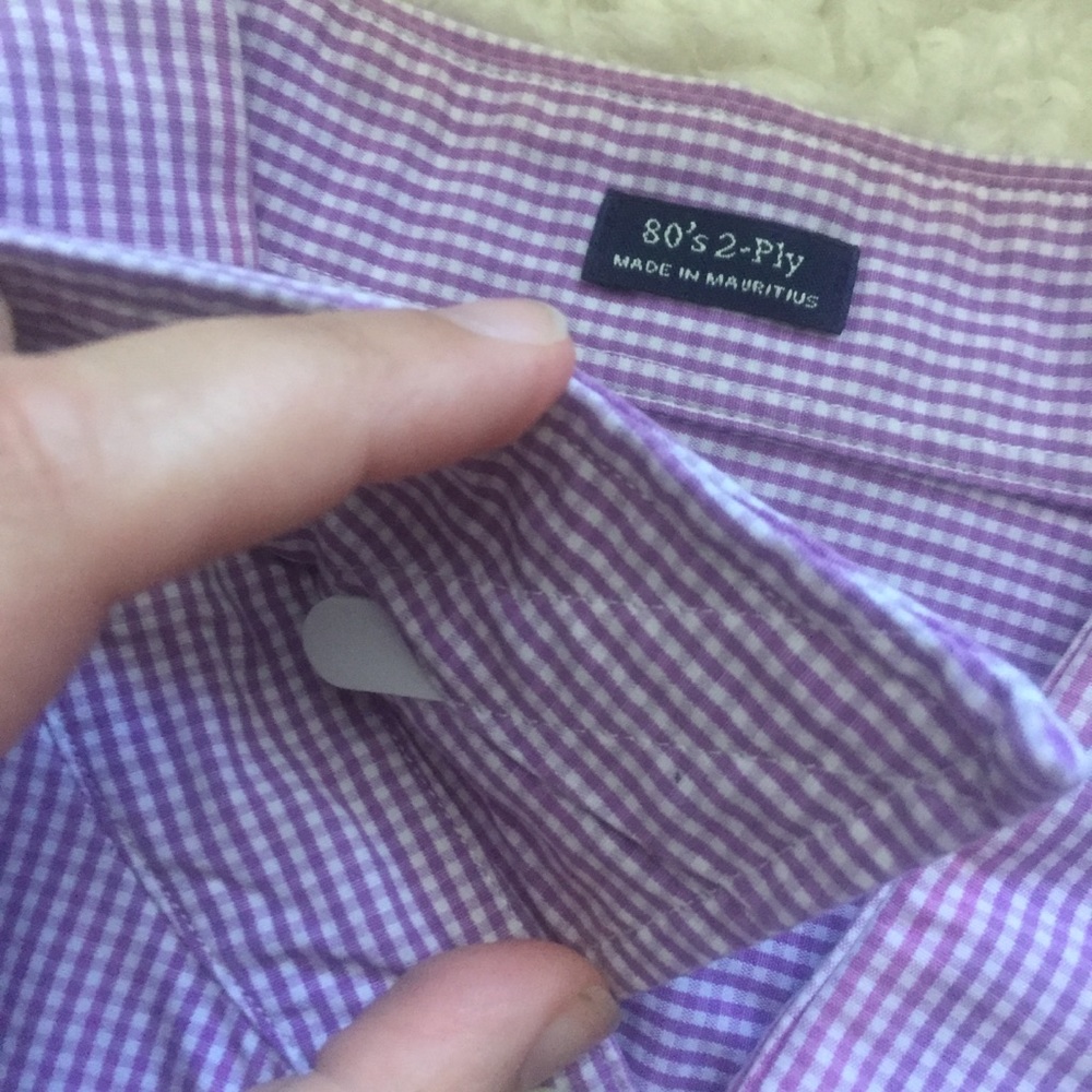 J. Crew Microgingham Collared Button Up Shirt M - image 4